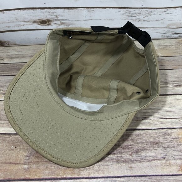 STIO Seal 5 Panel Adjustable Hat The Classics Yupoong Khaki Beige Outdoors Trail - Picture 7 of 9